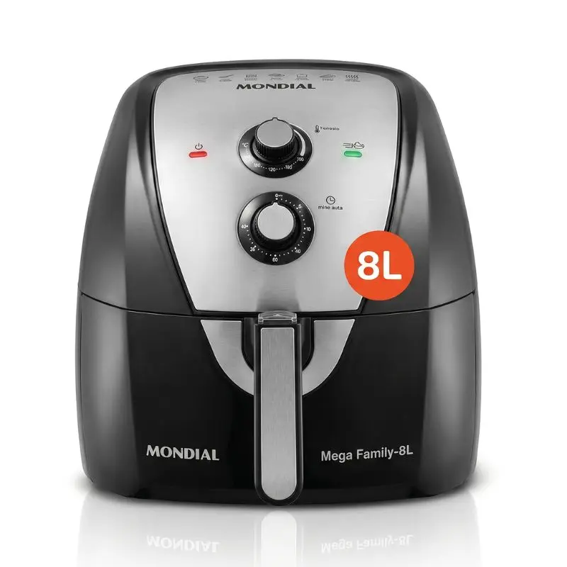 Air Fryer Mondial Mega Family 8 Litros preta