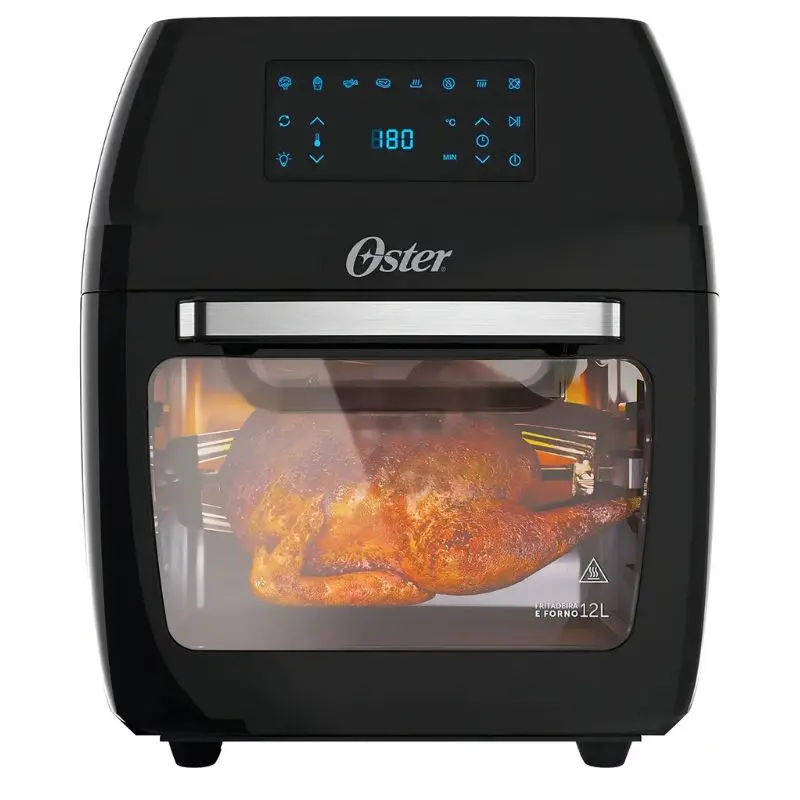 Forno Air Fryer Oster OFRT780 multifuncional preparando alimentos assados