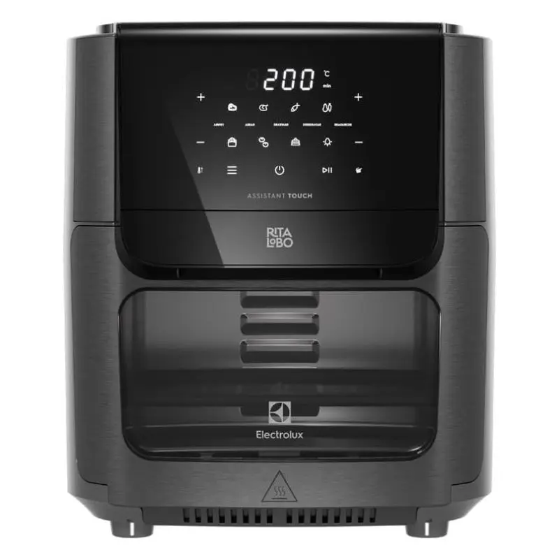 “Forno Air Fryer Electrolux moderno preparando alimentos crocantes em cozinha sofisticada”