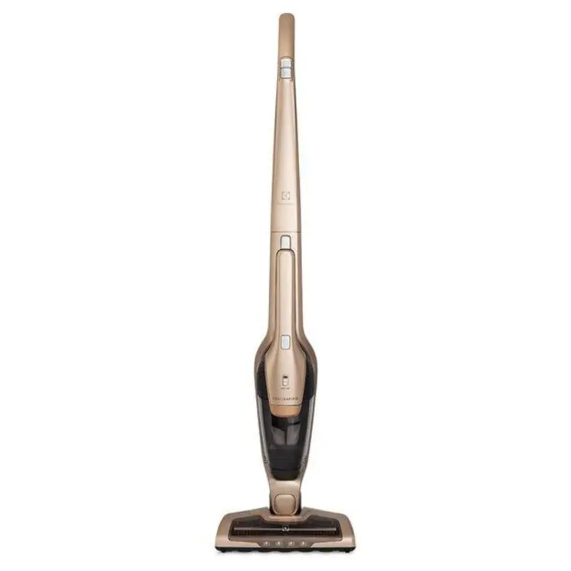 Aspirador de Pó Vertical Electrolux Ergorapido ERG26 sem fio limpando piso da sala