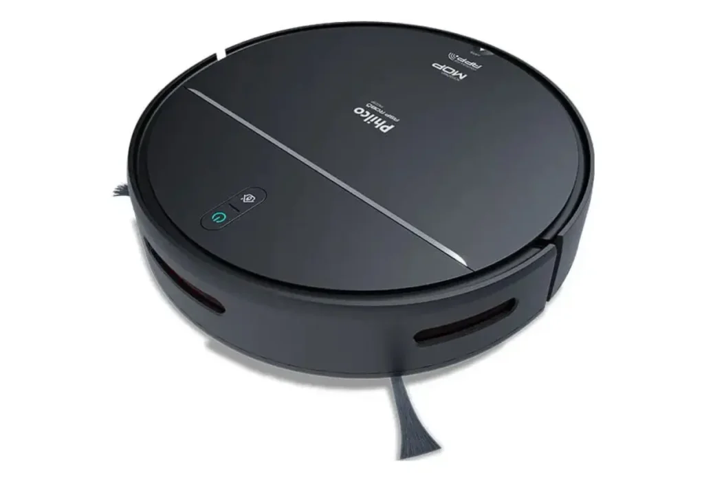 Aspirador de Pó Vertical Philco PAS28P sem fio realizando limpeza em piso residencial